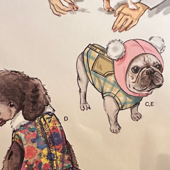 New Simplicity Dog Coat Pattern - Plaid and White Uncut Factory Folded S9663 - Picture 3 of 7